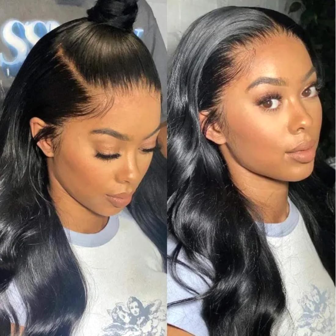 UNICE V Part Wigs Human Hair Body Wave Upgrade Glueless Human Hair V-Part Clip in Wigs No Leave Out, No Glue, No Sew-in, Beginner Friendly 18 inch