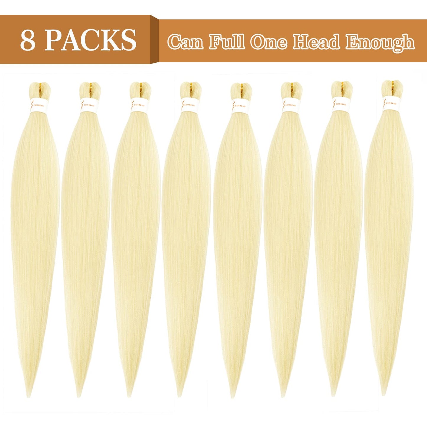 Braiding Hair Pre Stretched 24 Inch 8 Packs Ombre Braiding Hair Professional Soft Braiding Hair Yaki Texture, No Itch, Hot Water Setting Hair Extensions for Braids (24in,1B/30)