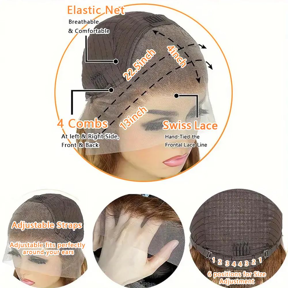 28 Inch 13x6 Lace Front Wigs Human Hair Pre Plucked Body Wave HD Lace Front Wigs Human Hair 180% Density Frontal Glueless Wigs Human Hair with Baby Hair