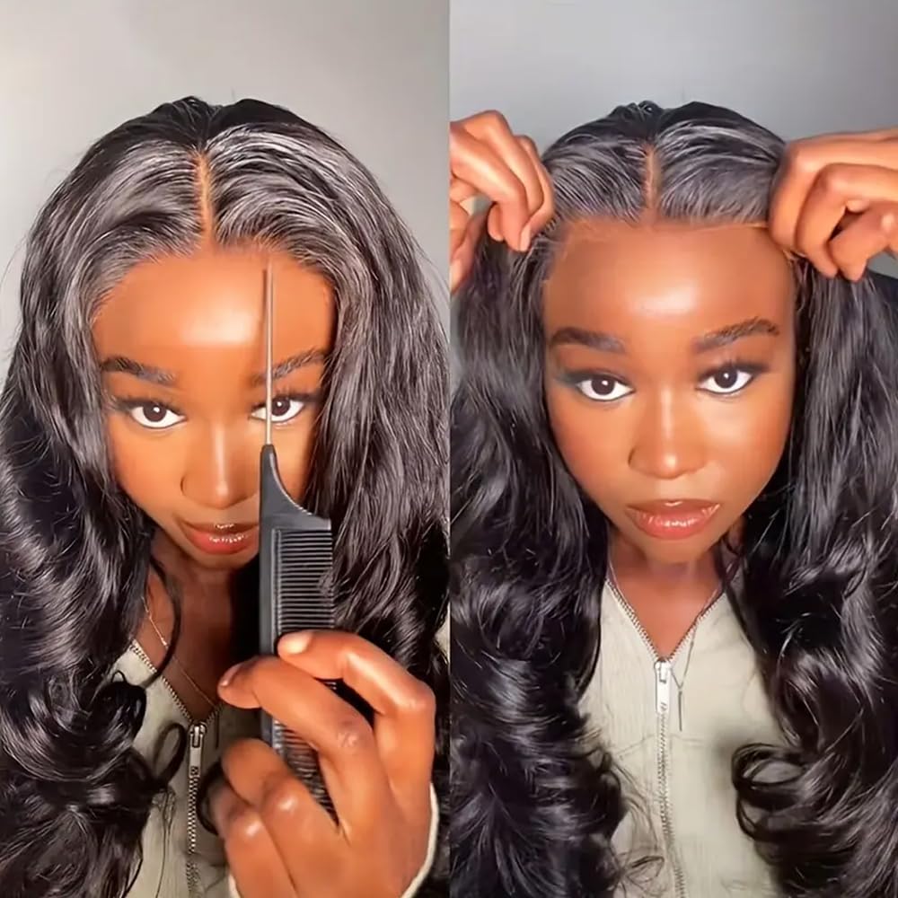 28 Inch 13x6 Lace Front Wigs Human Hair Pre Plucked Body Wave HD Lace Front Wigs Human Hair 180% Density Frontal Glueless Wigs Human Hair with Baby Hair