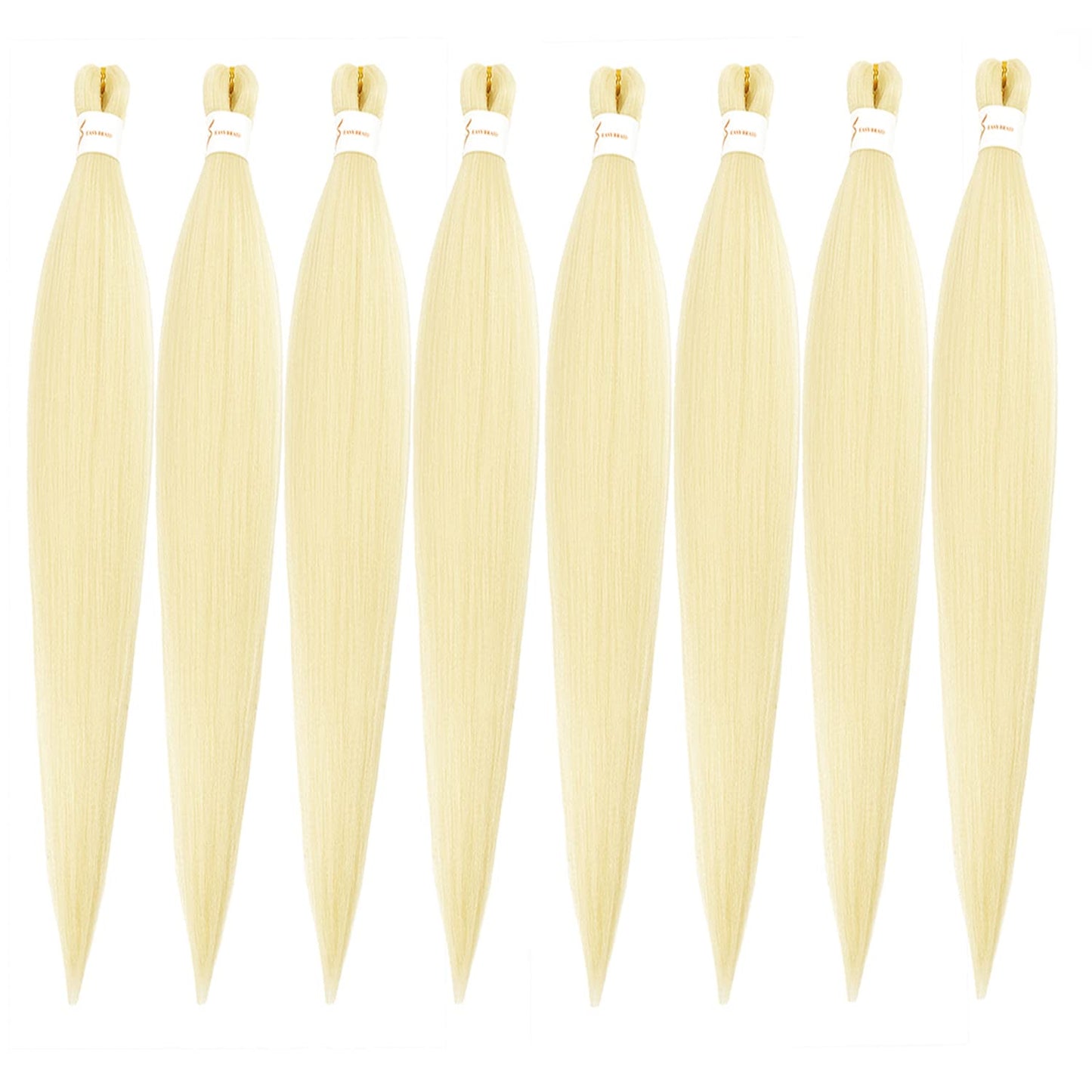 Braiding Hair Pre Stretched 24 Inch 8 Packs Ombre Braiding Hair Professional Soft Braiding Hair Yaki Texture, No Itch, Hot Water Setting Hair Extensions for Braids (24in,1B/30)