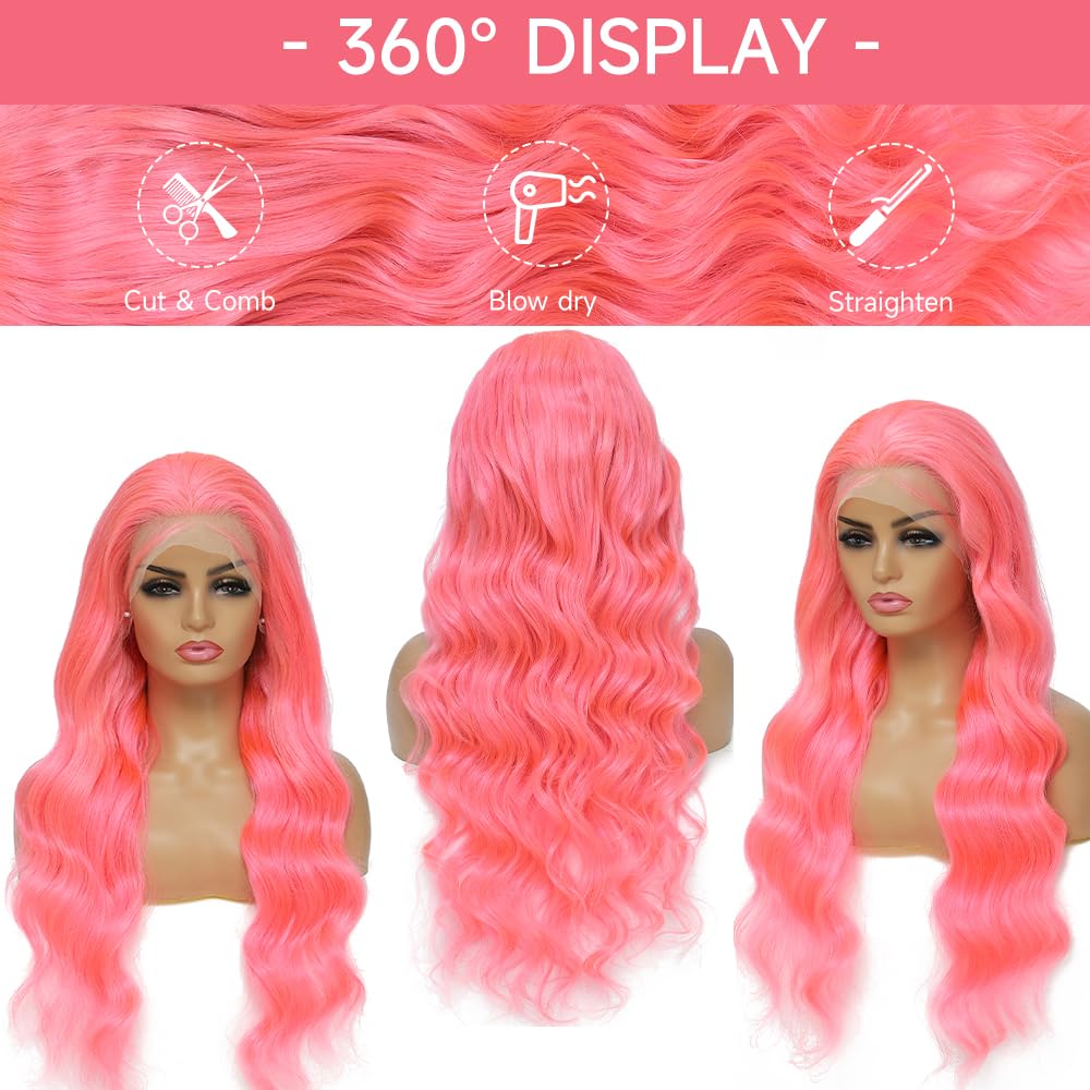 613 13x6 Lace Front Wig Human Hair 28 Inch Blonde Wig Human Hair 200% Density Body Wave HD Blonde Lace Front Wigs Human Hair Pre Plucked 613 Lace Front Wig Human Hair