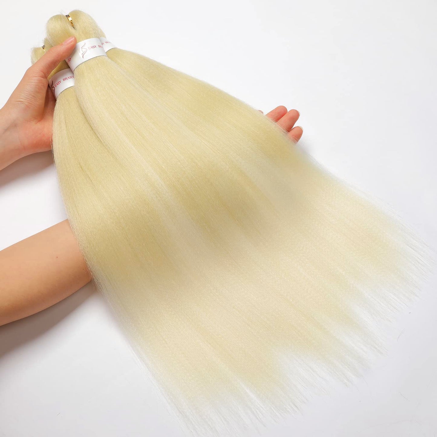 Braiding Hair Pre Stretched 24 Inch 8 Packs Ombre Braiding Hair Professional Soft Braiding Hair Yaki Texture, No Itch, Hot Water Setting Hair Extensions for Braids (24in,1B/30)