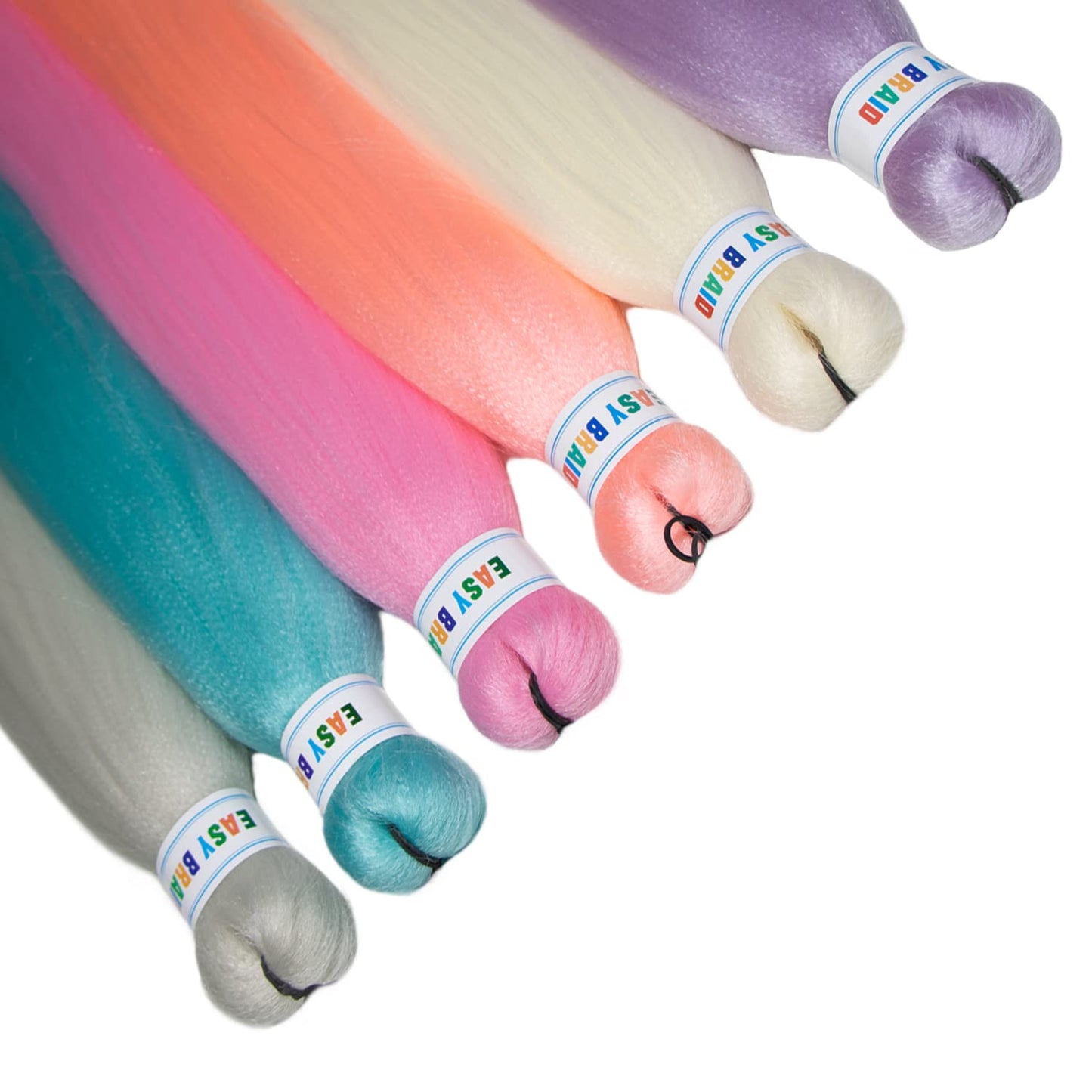 Colorful Braiding Hair Pre Stretched Colored Braiding Hair Extensions for Braids 26inch 6Pcs Knotless Braiding Hair Pre Stretched Rainbow Box Braiding Hair Pre Stretched
