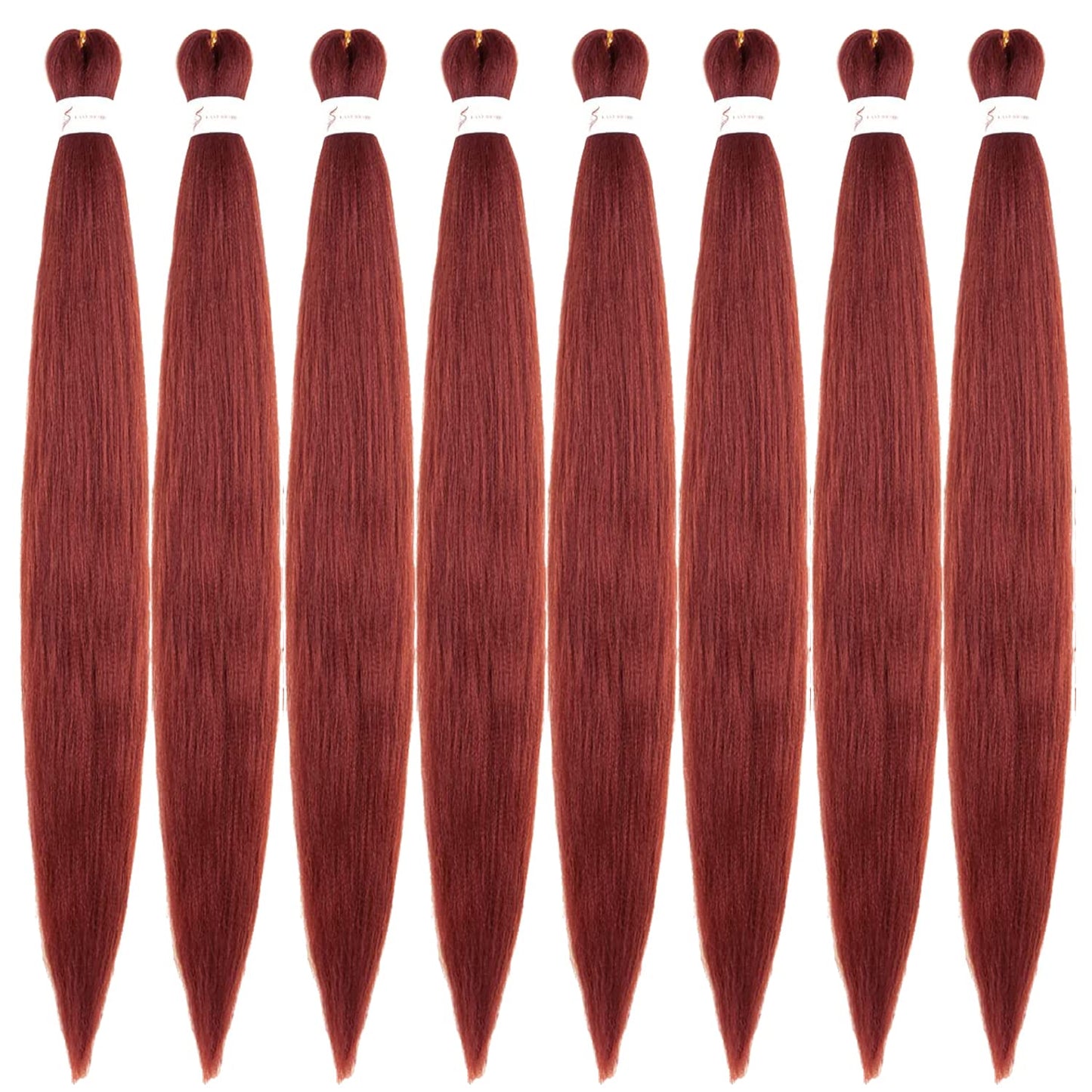 Braiding Hair Pre Stretched 24 Inch 8 Packs Ombre Braiding Hair Professional Soft Braiding Hair Yaki Texture, No Itch, Hot Water Setting Hair Extensions for Braids (24in,1B/30)
