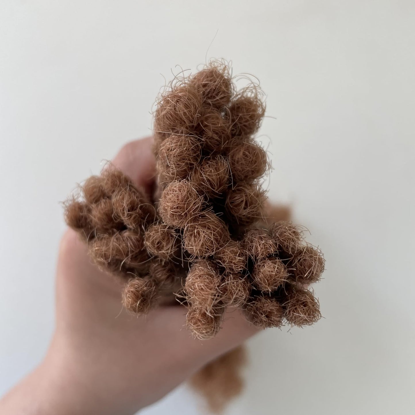 Dreadlock Extension Human Hair 8inch 0.8cm Width 100% Permanent Huamn Hair Loc Extension Can Be Dyed Bleached Curled Handmade Loc Extension for Men Women (30 Strands Natual Black)