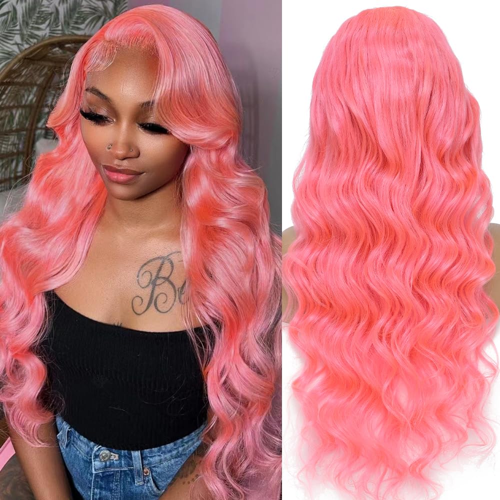 613 13x6 Lace Front Wig Human Hair 28 Inch Blonde Wig Human Hair 200% Density Body Wave HD Blonde Lace Front Wigs Human Hair Pre Plucked 613 Lace Front Wig Human Hair