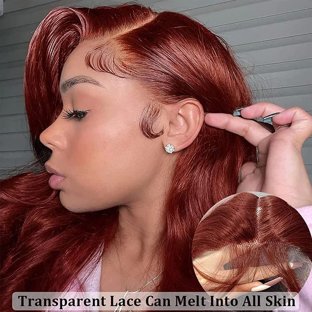 613 Lace Front Wig Human Hair 13x6 Transparent Lace Blonde Lace Front Wigs Human Hair 613 Body Wave Lace Front Wig Human Hair Pre Plucked with Baby Hair 180% Density 613 HD Lace Frontal Wig 22 Inch