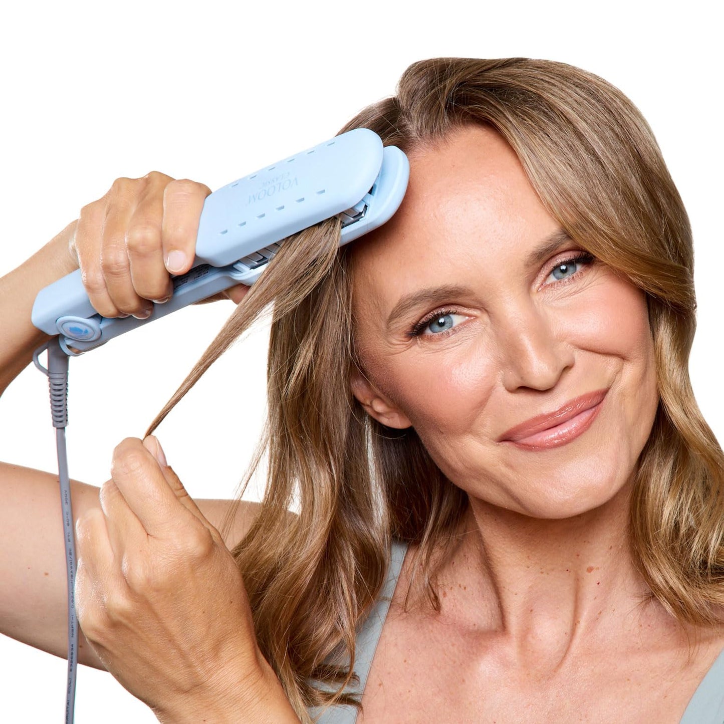 Voloom Petite 1” Inch Professional Volumizing Ceramic Hair Iron | for Medium Length or Fine Texture Hair Volume | Adjustable Temp | Auto Shut-Off