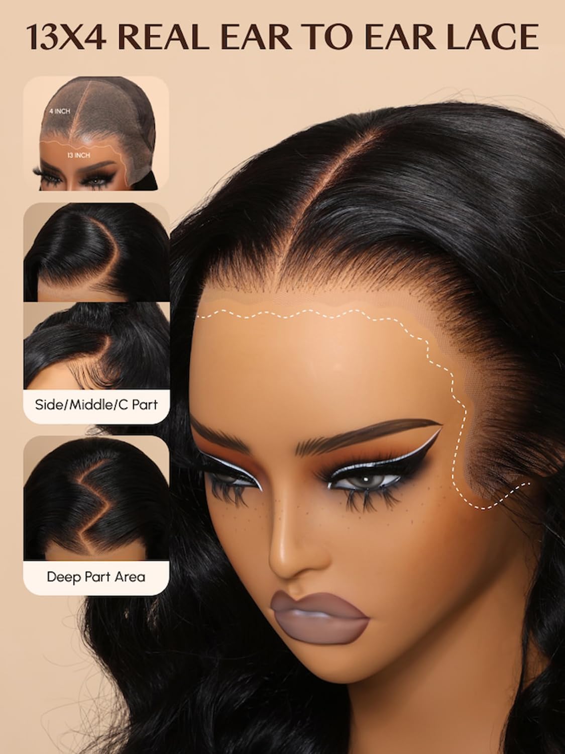 UNICE V Part Wigs Human Hair Body Wave Upgrade Glueless Human Hair V-Part Clip in Wigs No Leave Out, No Glue, No Sew-in, Beginner Friendly 18 inch