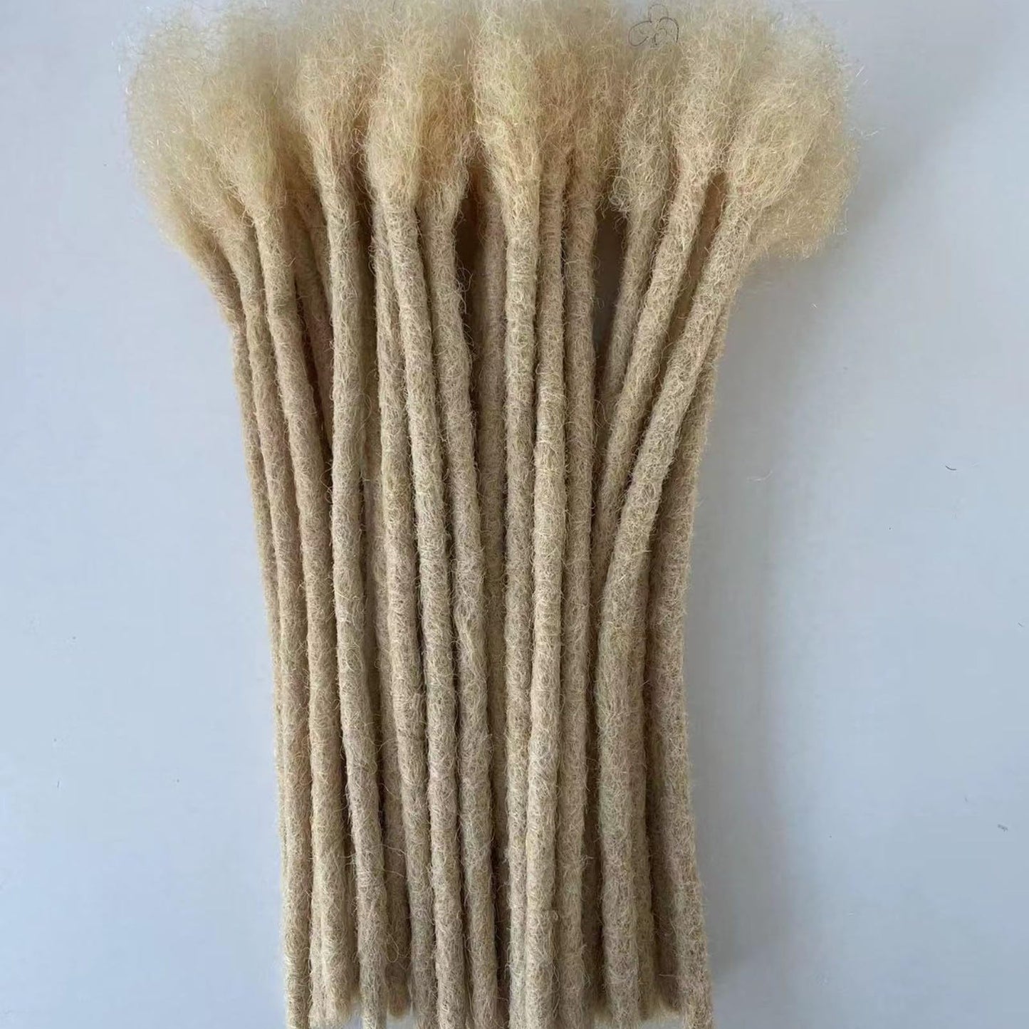 Dreadlock Extension Human Hair 8inch 0.8cm Width 100% Permanent Huamn Hair Loc Extension Can Be Dyed Bleached Curled Handmade Loc Extension for Men Women (30 Strands Natual Black)