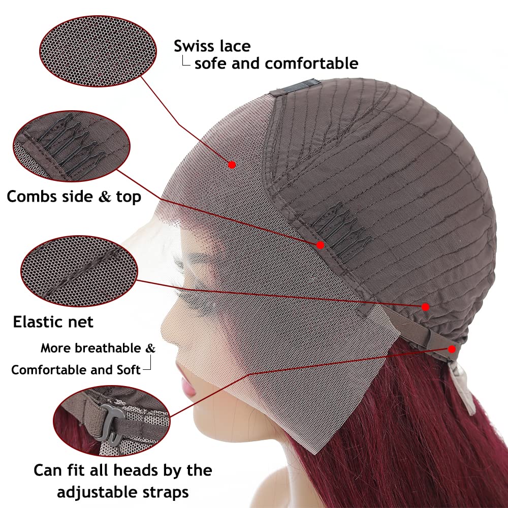 Bob Wig Human Hair 13x6 Lace Front Wigs Human Hair 180 Density Straight Frontal Wigs Human Hair HD Lace Wig Short Bob Wigs for Black Women Human Hair Glueless Wigs Pre Plucked Blunt Cut Wig 12 Inch
