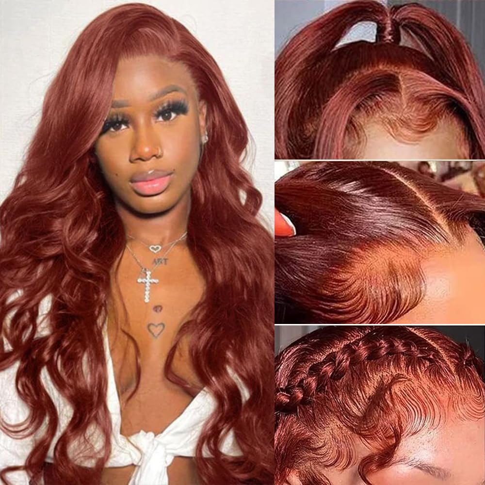 Pink Lace Front Wig Human Hair 13x4 Pink Wig Human Hair Pink Body Wave Lace Front Wigs Human Hair Pre Plucked Colored 12A 200 Density Pink HD Lace Frontal Wig Human Hair With Baby Hair 22 Inch