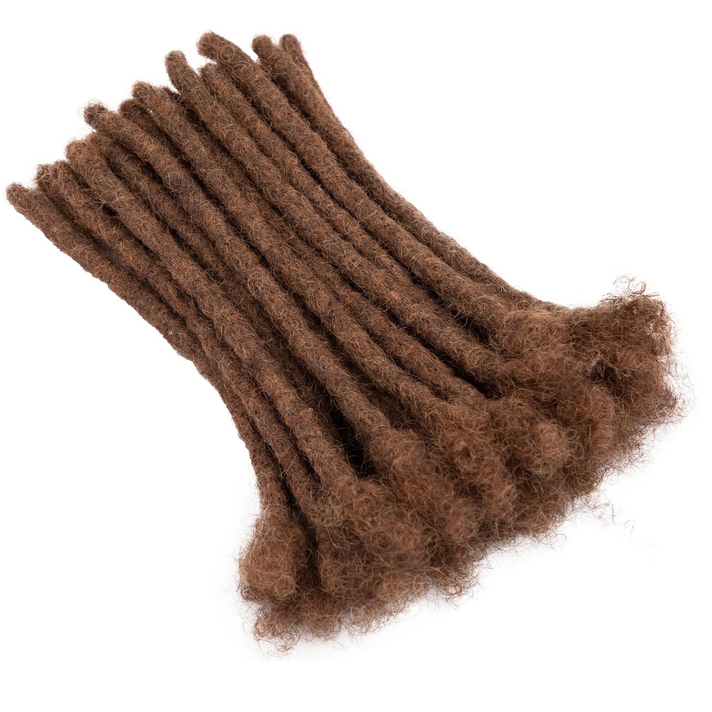 Teresa 0.8cm & 0.6cm & 0.4cm & 0.2cm Width 6-18 Inch 10, 20, 40, 70, 100 strands 100% Human Hair Dreadlock Extensions Men/Women,Full Handmade Permanent Human Loc Extensions Bundles(0.8cm,6 Inch)