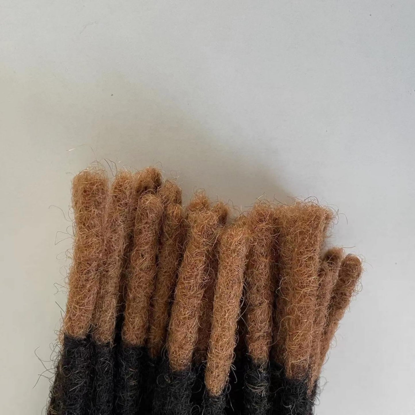 Dreadlock Extension Human Hair 8inch 0.8cm Width 100% Permanent Huamn Hair Loc Extension Can Be Dyed Bleached Curled Handmade Loc Extension for Men Women (30 Strands Natual Black)