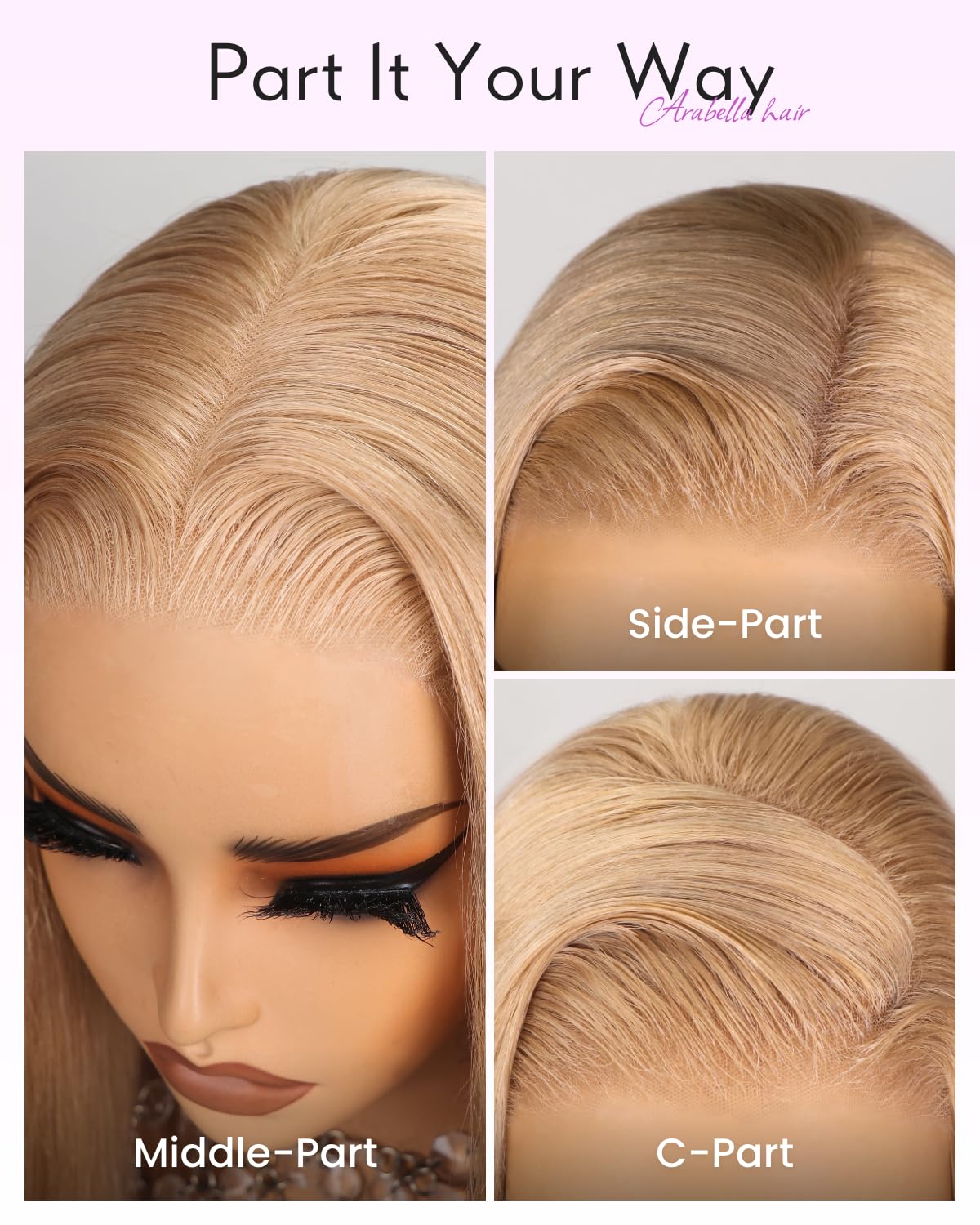 Arabella 613 Lace Front Wig Human Hair 300g-315g 13x4 Blonde Lace Front Wigs Human Hair 210% Density Body Wave 613 Frontal Wig Pre Plucked With Baby Hair (30inch, 613 13X4 body wave wig)