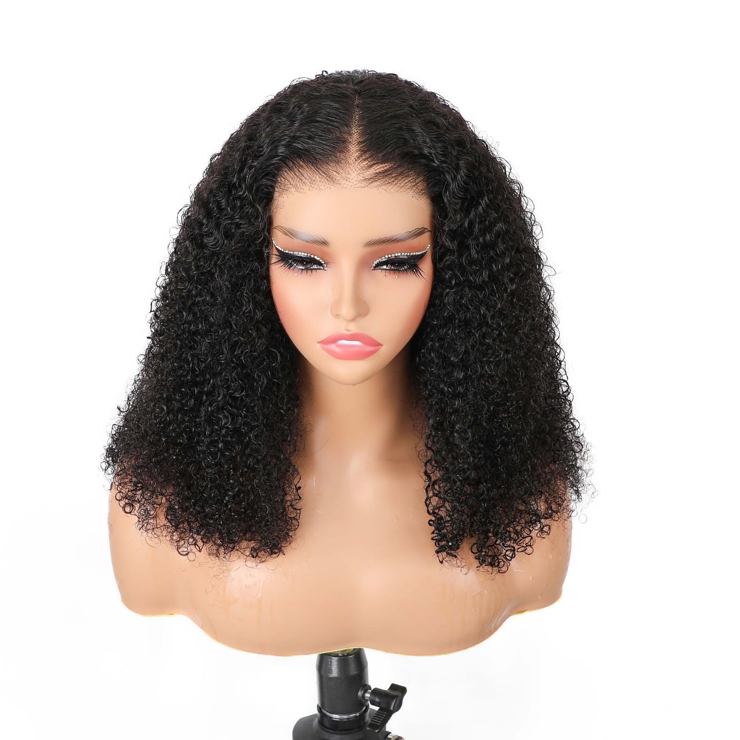 ISEE Wear and Go Glueless Wig Afro Kinky Curly Lace Front Wigs Human Hair 6x4 HD Lace Afro Curly Wigs for Women Lace Pre Cut Glueless Wigs Human Hair Pre Plucked 20 Inch