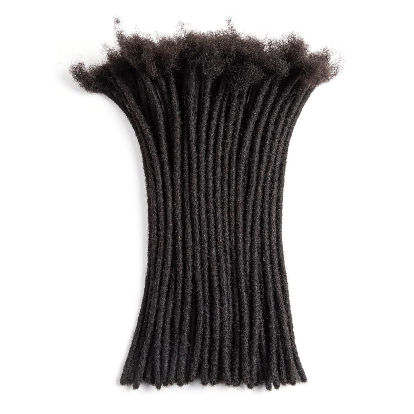 Teresa 0.8cm & 0.6cm & 0.4cm & 0.2cm Width 6-18 Inch 10, 20, 40, 70, 100 strands 100% Human Hair Dreadlock Extensions Men/Women,Full Handmade Permanent Human Loc Extensions Bundles(0.8cm,6 Inch)