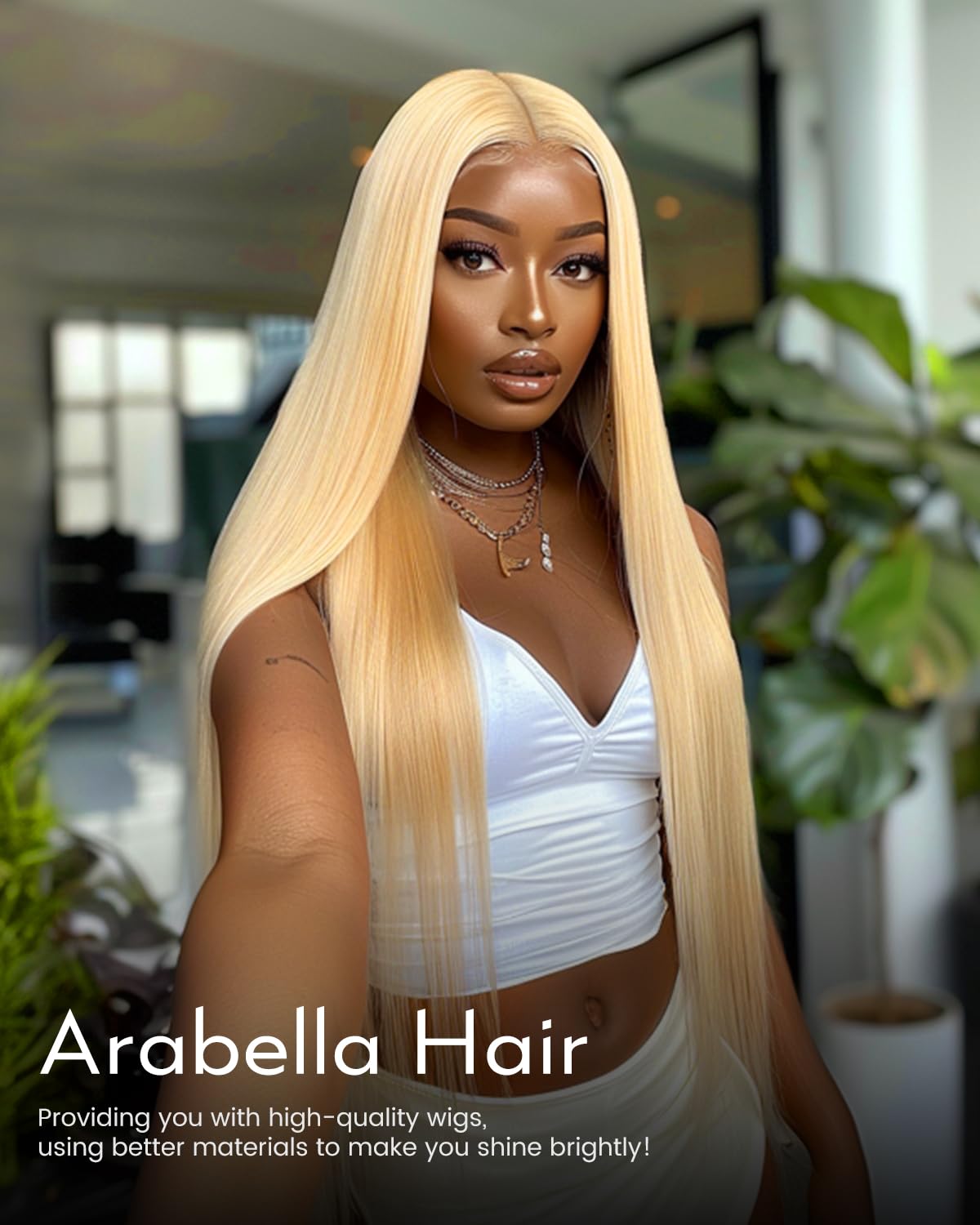 Arabella 613 Lace Front Wig Human Hair 300g-315g 13x4 Blonde Lace Front Wigs Human Hair 210% Density Body Wave 613 Frontal Wig Pre Plucked With Baby Hair (30inch, 613 13X4 body wave wig)