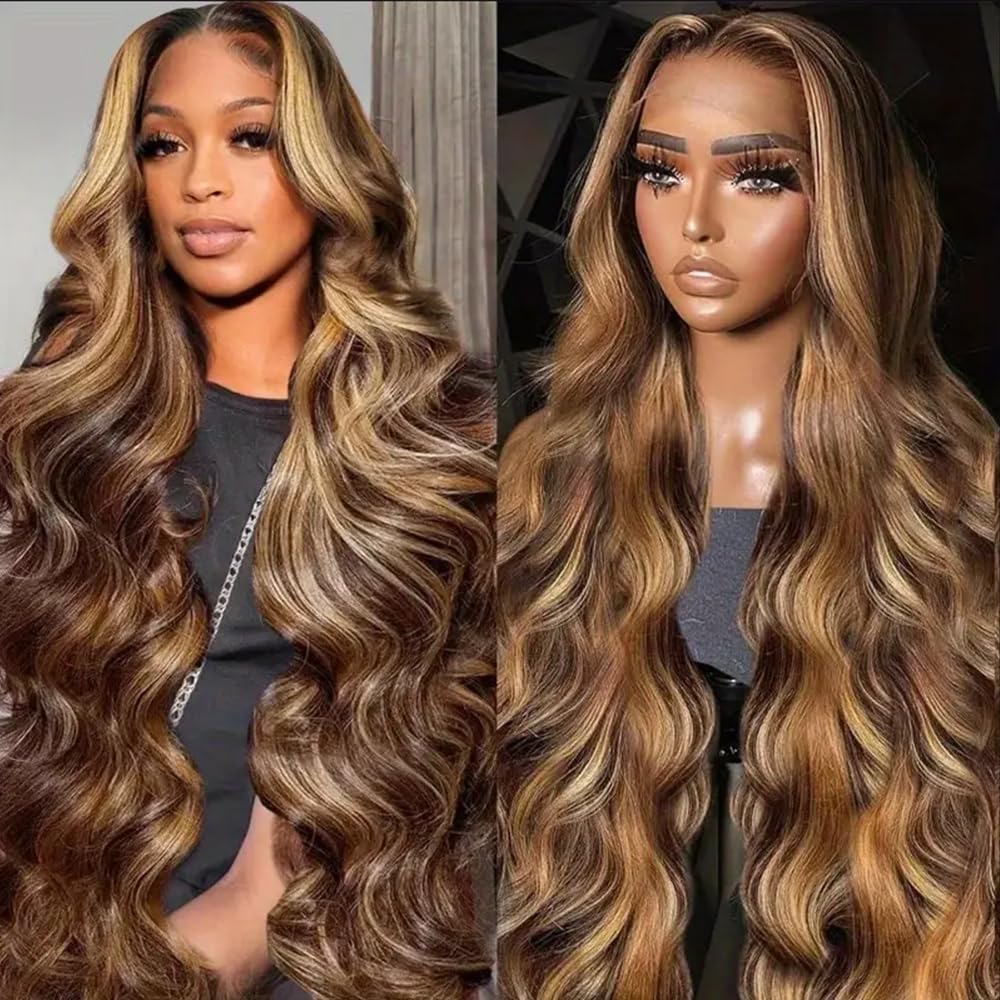 28 Inch 13x6 Lace Front Wigs Human Hair Pre Plucked Body Wave HD Lace Front Wigs Human Hair 180% Density Frontal Glueless Wigs Human Hair with Baby Hair
