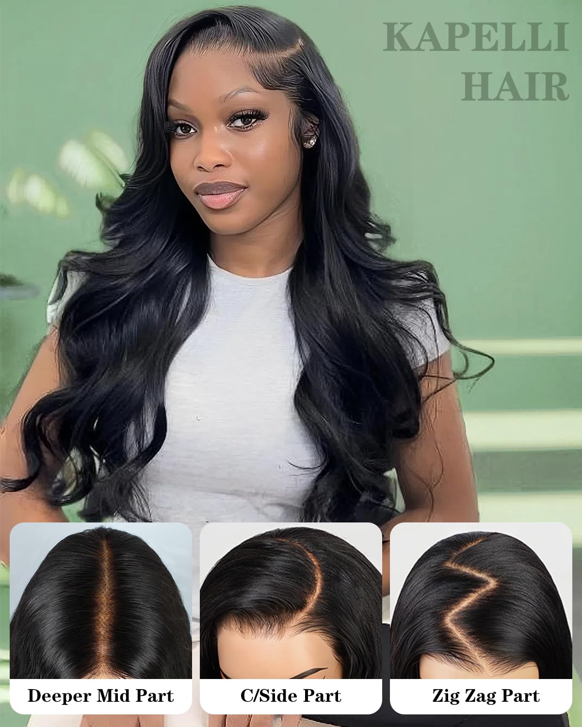 Kapelli Hair Pre Cut 9x6 Glueless Wigs Human Hair Pre Plucked Bleached Knots Body Wave Lace Front Wigs Human Hair Wear And Go Body Wave Transparent Lace Closure Wigs Human Hair 180% Density 20 Inch