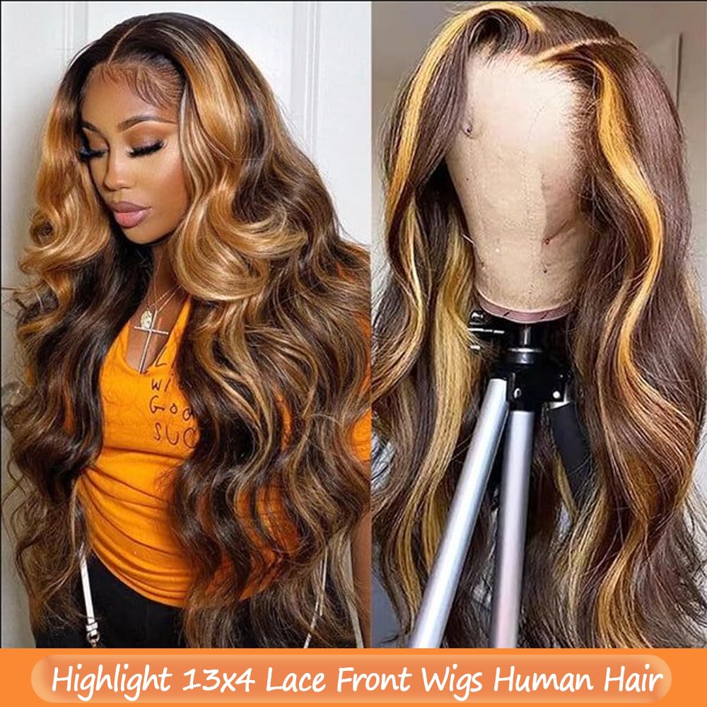28 Inch 13x6 Lace Front Wigs Human Hair Pre Plucked Body Wave HD Lace Front Wigs Human Hair 180% Density Frontal Glueless Wigs Human Hair with Baby Hair