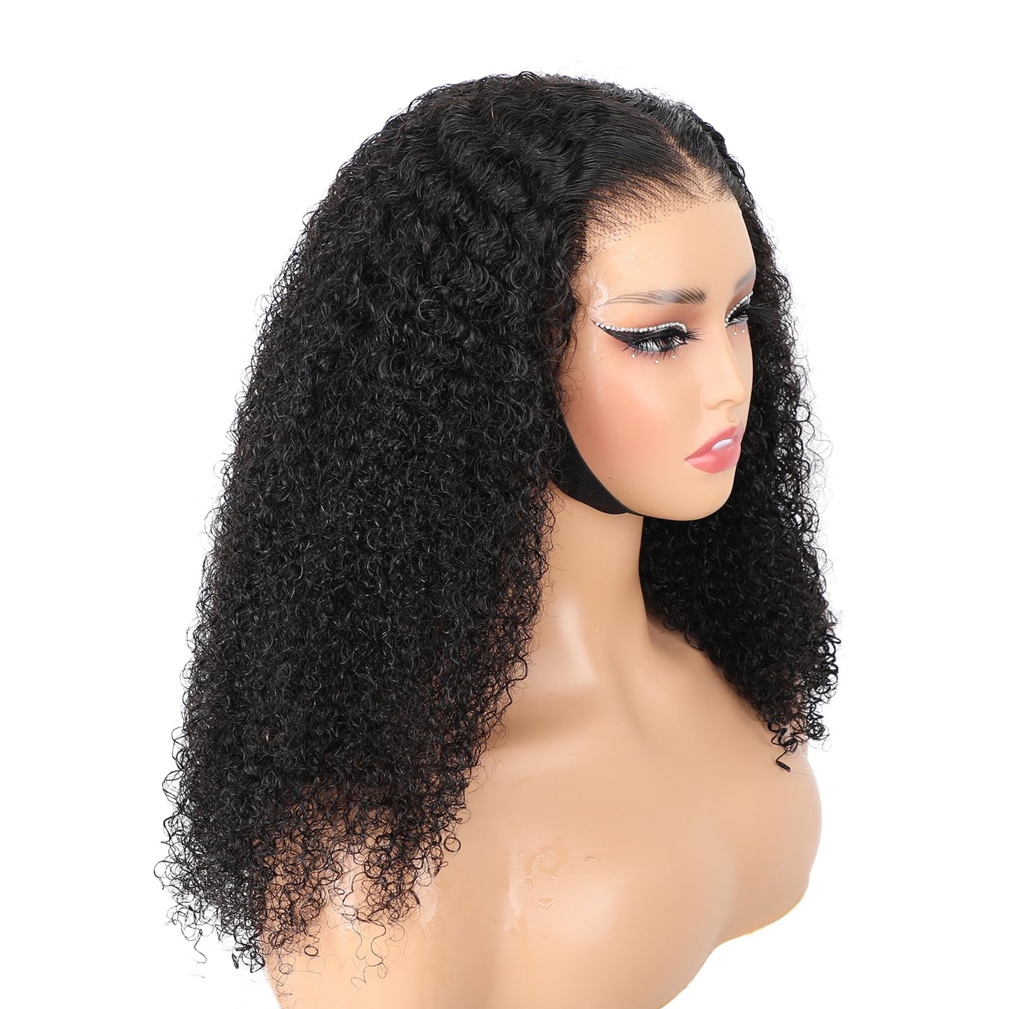 ISEE Wear and Go Glueless Wig Afro Kinky Curly Lace Front Wigs Human Hair 6x4 HD Lace Afro Curly Wigs for Women Lace Pre Cut Glueless Wigs Human Hair Pre Plucked 20 Inch