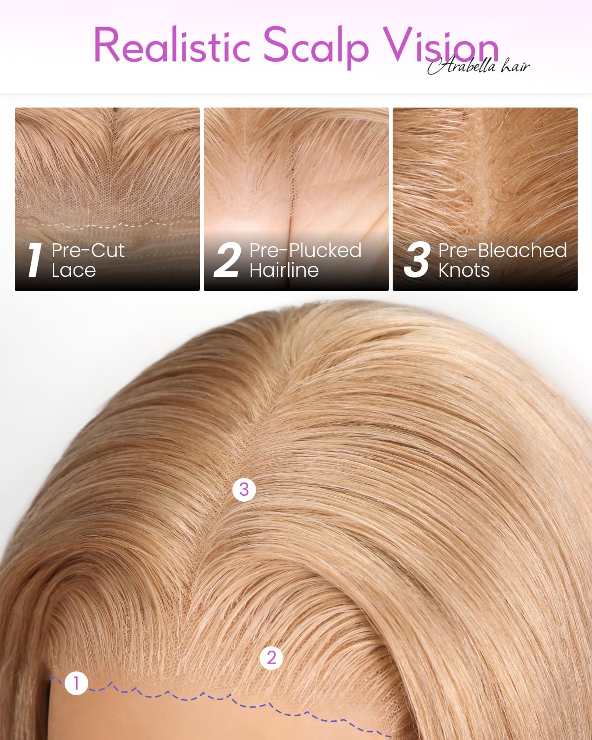 Arabella 613 Lace Front Wig Human Hair 300g-315g 13x4 Blonde Lace Front Wigs Human Hair 210% Density Body Wave 613 Frontal Wig Pre Plucked With Baby Hair (30inch, 613 13X4 body wave wig)