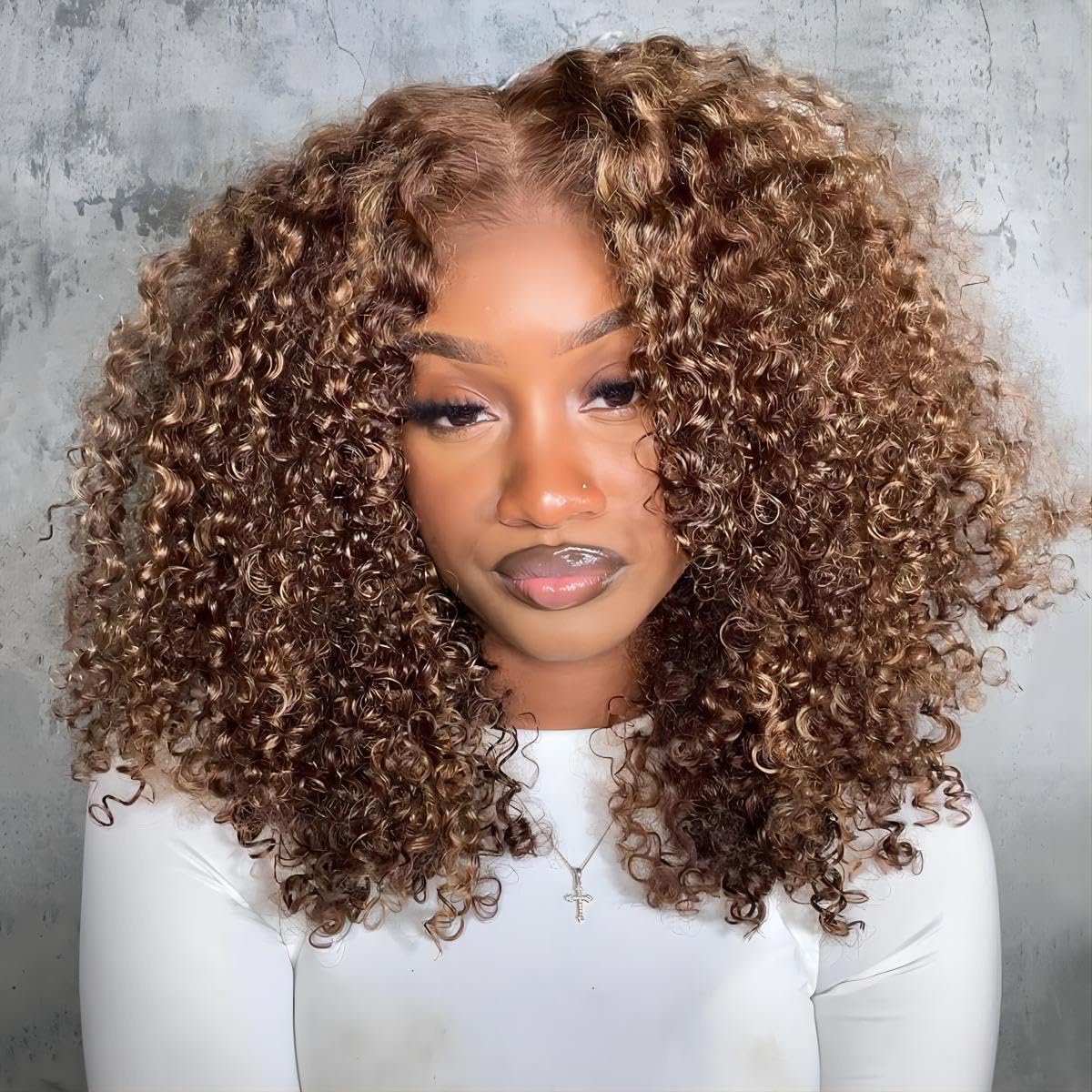 ISEE Wear and Go Glueless Wig Afro Kinky Curly Lace Front Wigs Human Hair 6x4 HD Lace Afro Curly Wigs for Women Lace Pre Cut Glueless Wigs Human Hair Pre Plucked 20 Inch