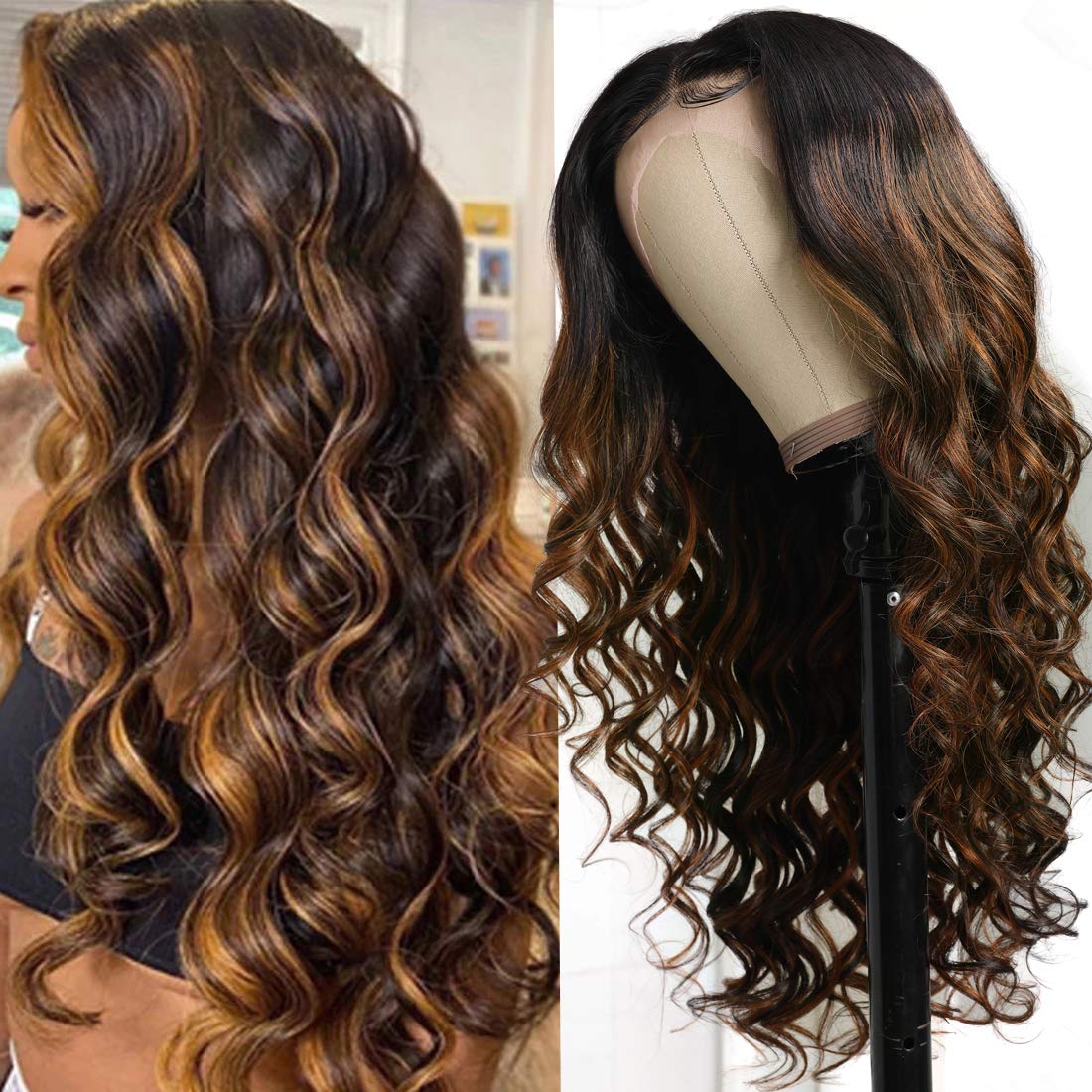 UNICE V Part Wigs Human Hair Body Wave Upgrade Glueless Human Hair V-Part Clip in Wigs No Leave Out, No Glue, No Sew-in, Beginner Friendly 18 inch