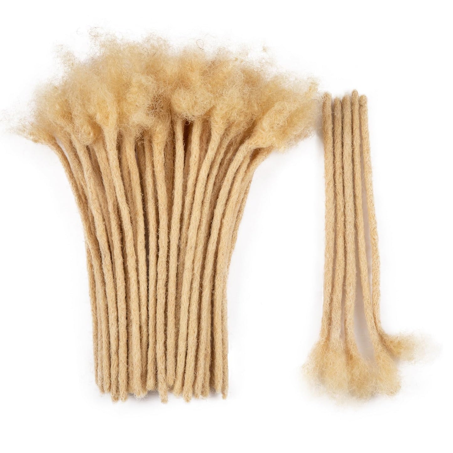 Teresa 0.8cm & 0.6cm & 0.4cm & 0.2cm Width 6-18 Inch 10, 20, 40, 70, 100 strands 100% Human Hair Dreadlock Extensions Men/Women,Full Handmade Permanent Human Loc Extensions Bundles(0.8cm,6 Inch)