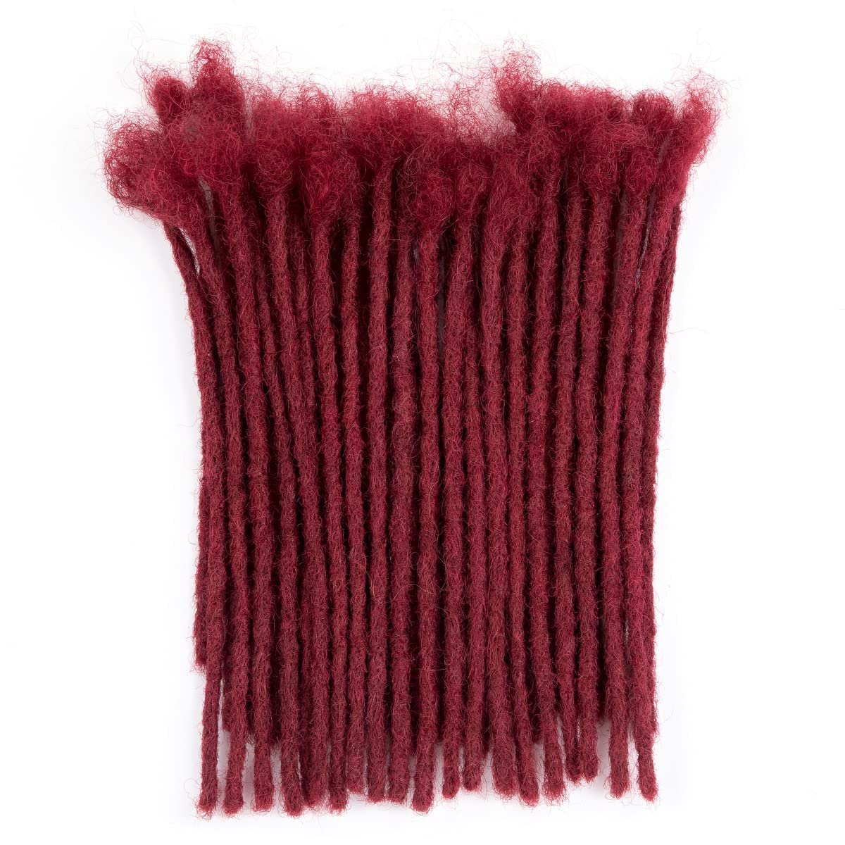 Teresa 0.8cm & 0.6cm & 0.4cm & 0.2cm Width 6-18 Inch 10, 20, 40, 70, 100 strands 100% Human Hair Dreadlock Extensions Men/Women,Full Handmade Permanent Human Loc Extensions Bundles(0.8cm,6 Inch)