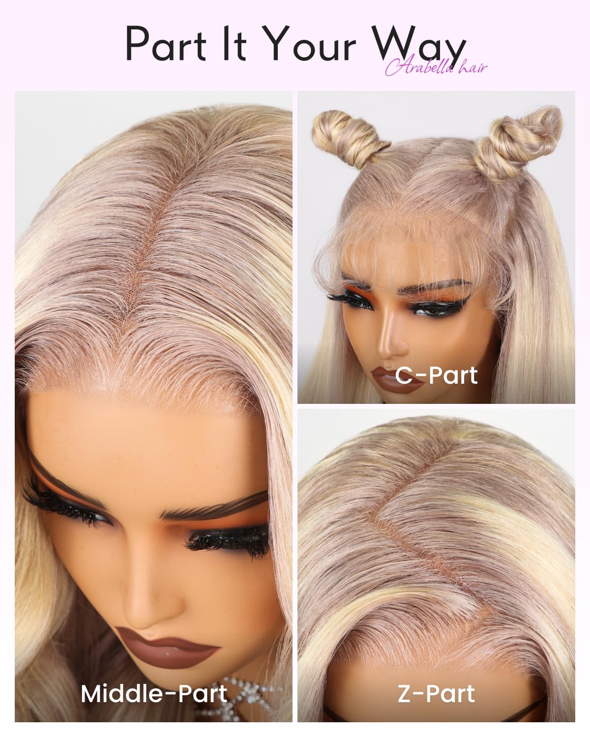 Arabella 613 Lace Front Wig Human Hair 300g-315g 13x4 Blonde Lace Front Wigs Human Hair 210% Density Body Wave 613 Frontal Wig Pre Plucked With Baby Hair (30inch, 613 13X4 body wave wig)