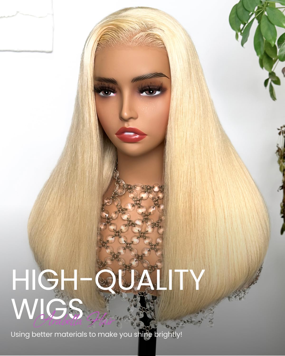 Arabella 613 Lace Front Wig Human Hair 300g-315g 13x4 Blonde Lace Front Wigs Human Hair 210% Density Body Wave 613 Frontal Wig Pre Plucked With Baby Hair (30inch, 613 13X4 body wave wig)