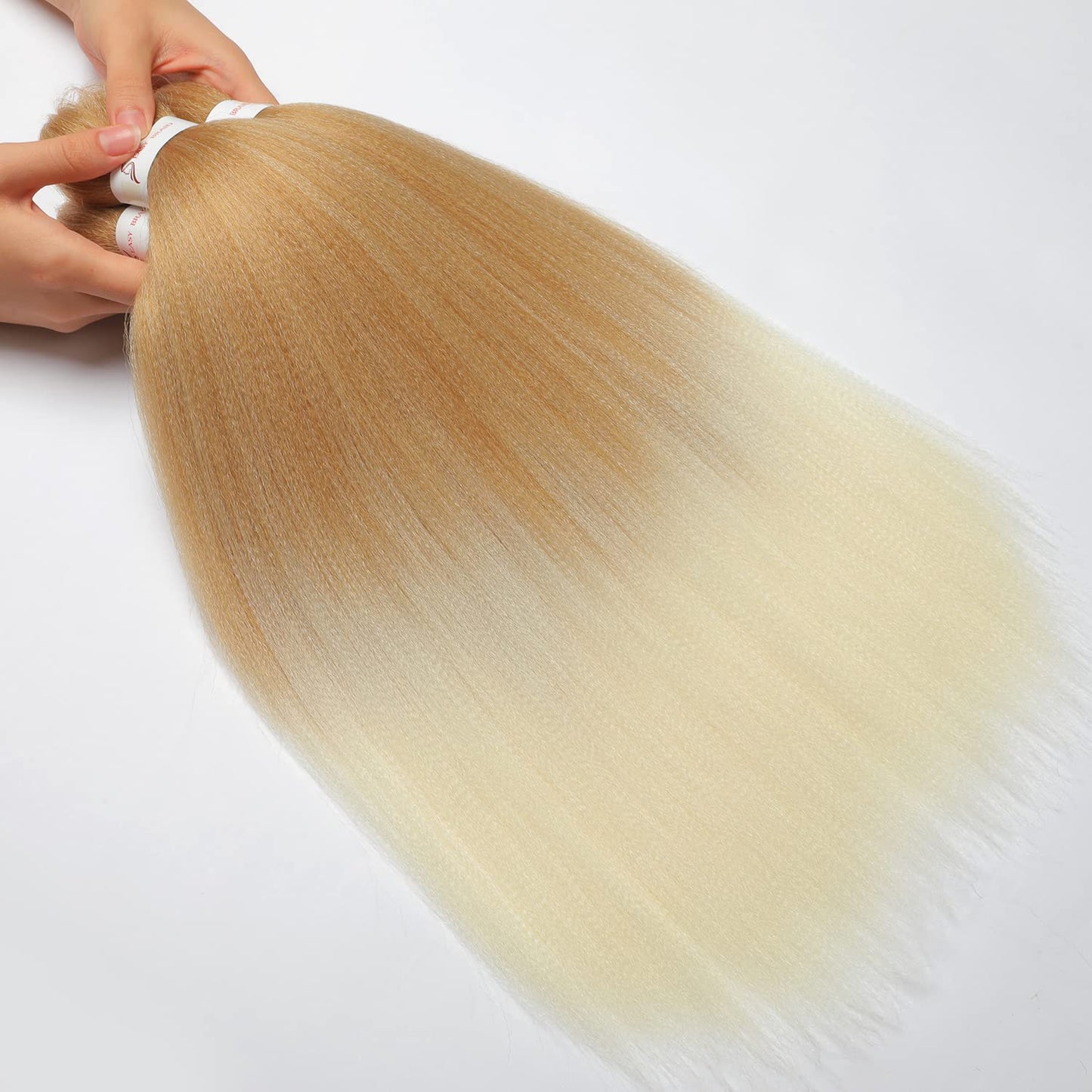 Braiding Hair Pre Stretched 24 Inch 8 Packs Ombre Braiding Hair Professional Soft Braiding Hair Yaki Texture, No Itch, Hot Water Setting Hair Extensions for Braids (24in,1B/30)