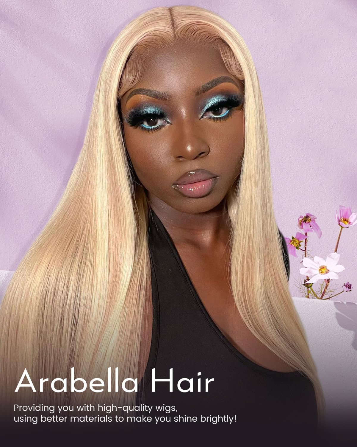 Arabella 613 Lace Front Wig Human Hair 300g-315g 13x4 Blonde Lace Front Wigs Human Hair 210% Density Body Wave 613 Frontal Wig Pre Plucked With Baby Hair (30inch, 613 13X4 body wave wig)