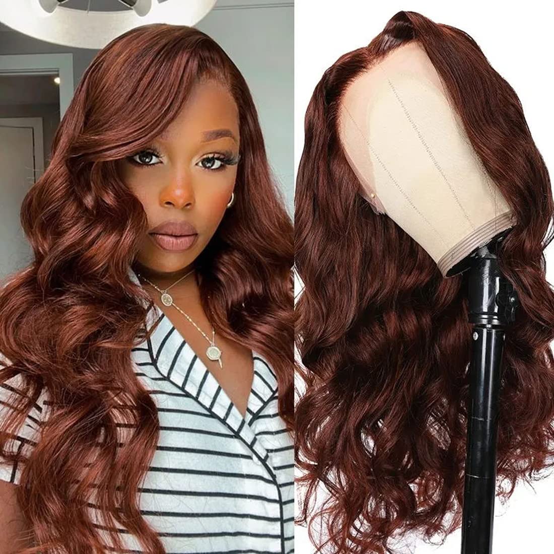 UNICE V Part Wigs Human Hair Body Wave Upgrade Glueless Human Hair V-Part Clip in Wigs No Leave Out, No Glue, No Sew-in, Beginner Friendly 18 inch