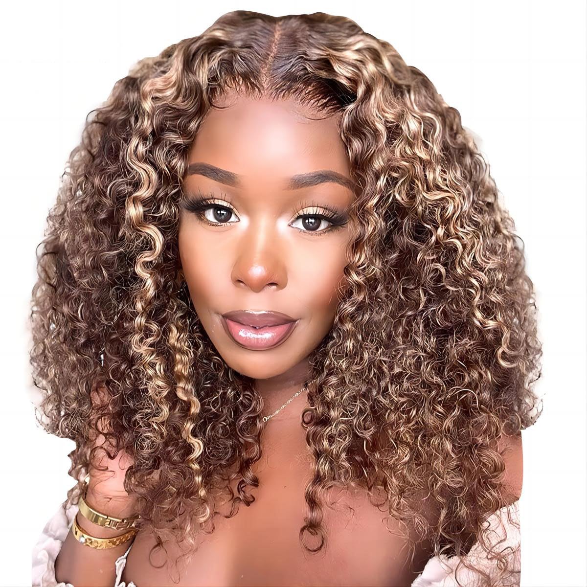 ISEE Wear and Go Glueless Wig Afro Kinky Curly Lace Front Wigs Human Hair 6x4 HD Lace Afro Curly Wigs for Women Lace Pre Cut Glueless Wigs Human Hair Pre Plucked 20 Inch