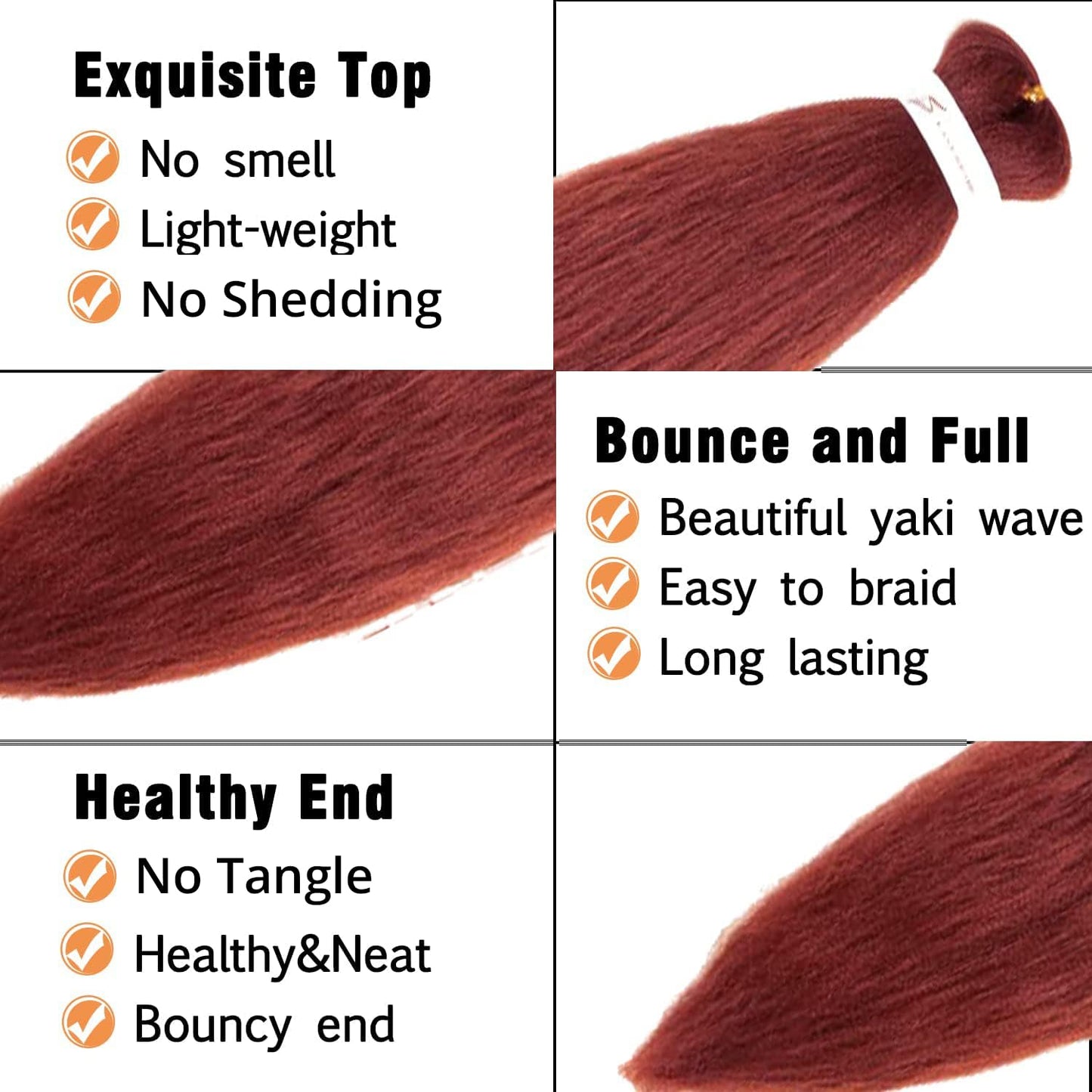 Braiding Hair Pre Stretched 24 Inch 8 Packs Ombre Braiding Hair Professional Soft Braiding Hair Yaki Texture, No Itch, Hot Water Setting Hair Extensions for Braids (24in,1B/30)