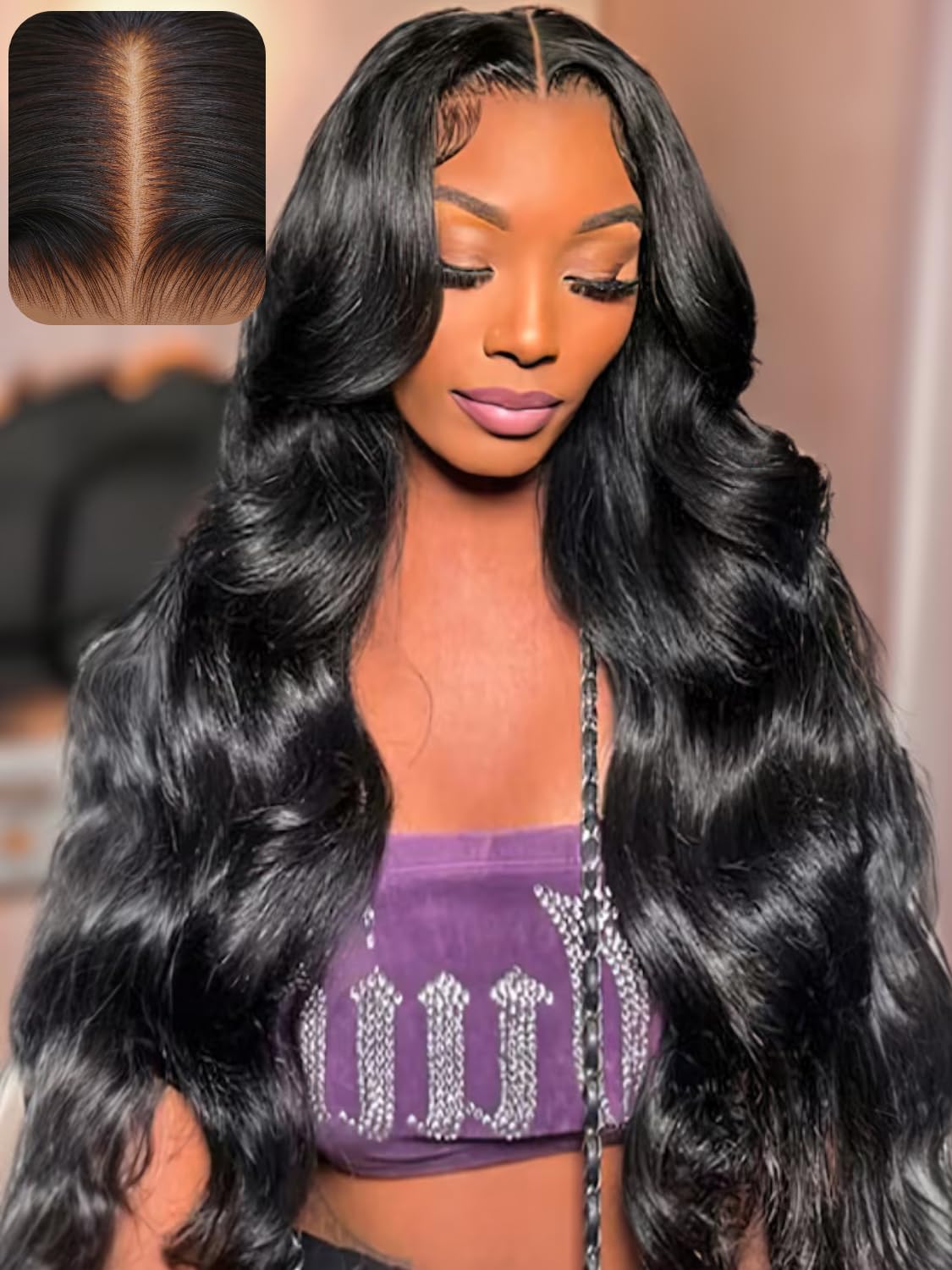 UNICE V Part Wigs Human Hair Body Wave Upgrade Glueless Human Hair V-Part Clip in Wigs No Leave Out, No Glue, No Sew-in, Beginner Friendly 18 inch