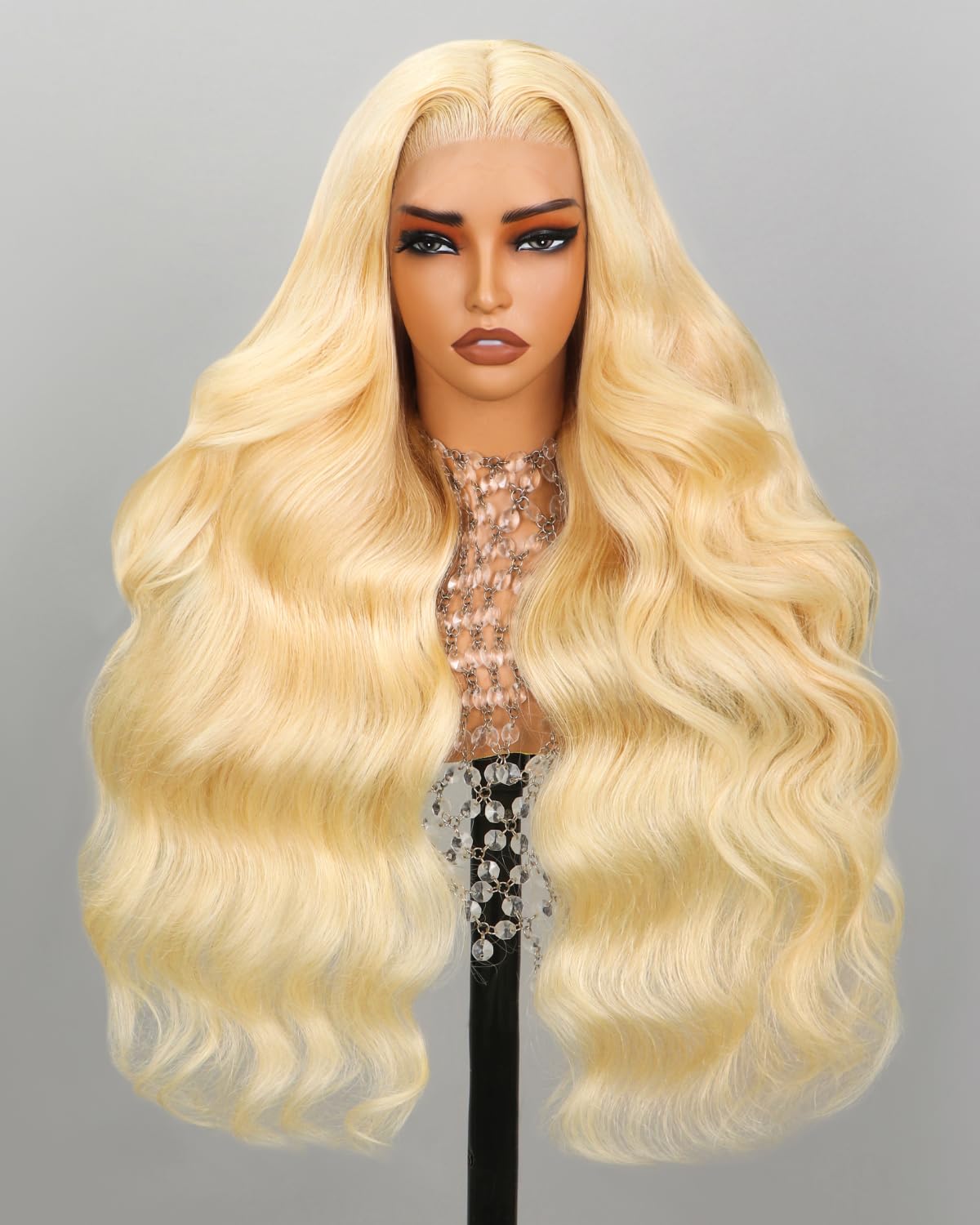 Arabella 613 Lace Front Wig Human Hair 300g-315g 13x4 Blonde Lace Front Wigs Human Hair 210% Density Body Wave 613 Frontal Wig Pre Plucked With Baby Hair (30inch, 613 13X4 body wave wig)