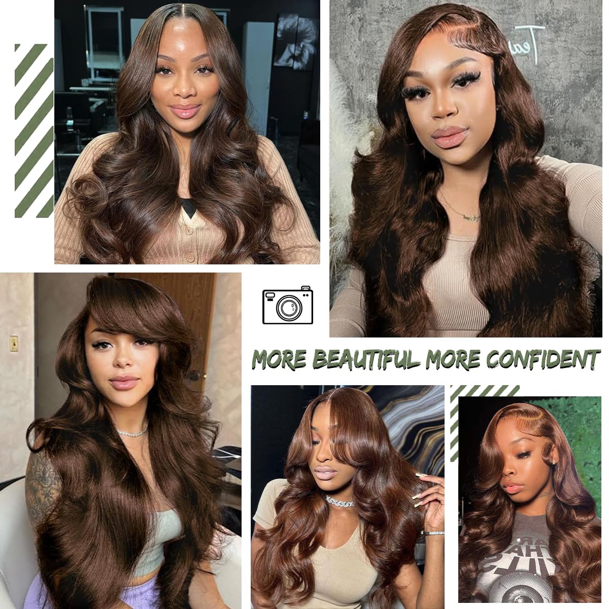 30 Inch Chocolate Brown Lace Front Wig Human Hair 200 Density 13x6 Hd Body Wave Lace Front Wigs Human Hair Pre Plucked Colored Frontal Wigs Human Hair Brown Wig Human Hair Wigs for Women