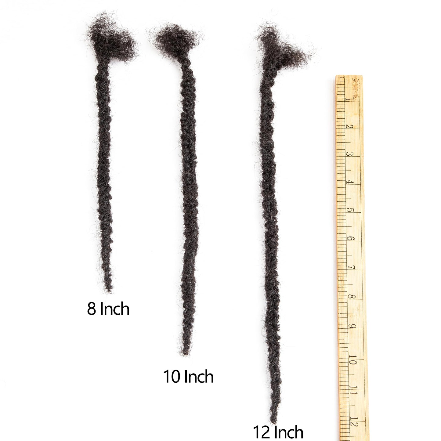 Teresa 0.8cm & 0.6cm & 0.4cm & 0.2cm Width 6-18 Inch 10, 20, 40, 70, 100 strands 100% Human Hair Dreadlock Extensions Men/Women,Full Handmade Permanent Human Loc Extensions Bundles(0.8cm,6 Inch)