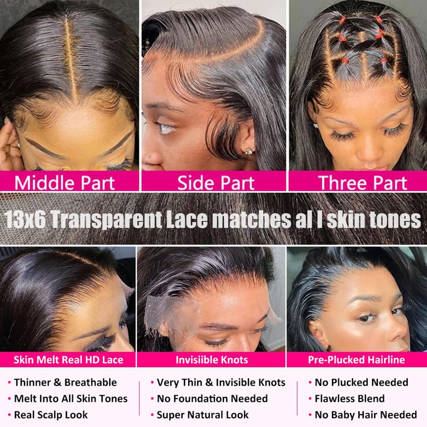 Bob Wig Human Hair 13x6 Lace Front Wigs Human Hair 180 Density Straight Frontal Wigs Human Hair HD Lace Wig Short Bob Wigs for Black Women Human Hair Glueless Wigs Pre Plucked Blunt Cut Wig 12 Inch