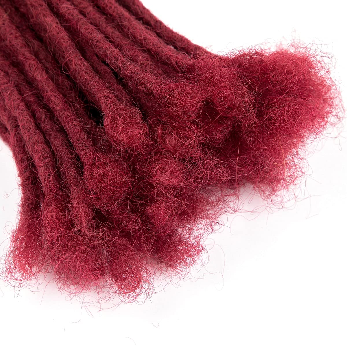 Teresa 0.8cm & 0.6cm & 0.4cm & 0.2cm Width 6-18 Inch 10, 20, 40, 70, 100 strands 100% Human Hair Dreadlock Extensions Men/Women,Full Handmade Permanent Human Loc Extensions Bundles(0.8cm,6 Inch)