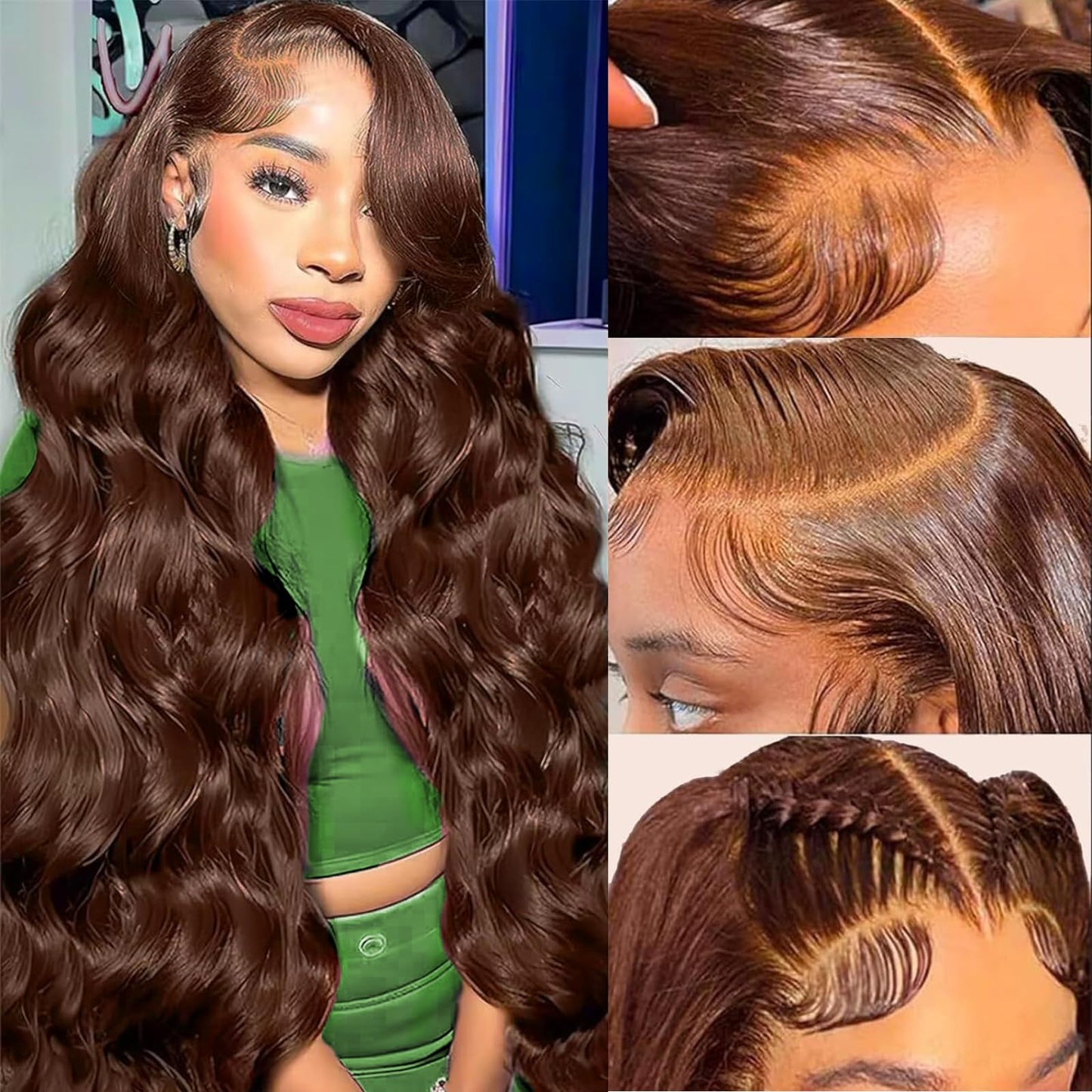 Kapelli Hair Pre Cut 9x6 Glueless Wigs Human Hair Pre Plucked Bleached Knots Body Wave Lace Front Wigs Human Hair Wear And Go Body Wave Transparent Lace Closure Wigs Human Hair 180% Density 20 Inch
