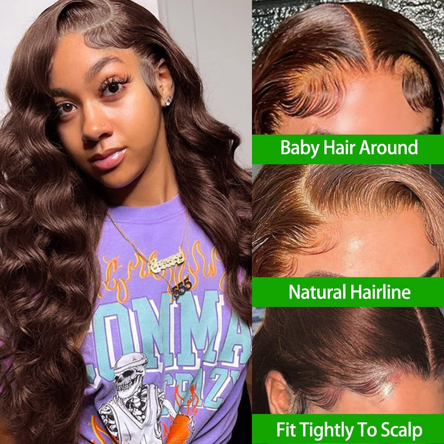 Kapelli Hair Pre Cut 9x6 Glueless Wigs Human Hair Pre Plucked Bleached Knots Body Wave Lace Front Wigs Human Hair Wear And Go Body Wave Transparent Lace Closure Wigs Human Hair 180% Density 20 Inch