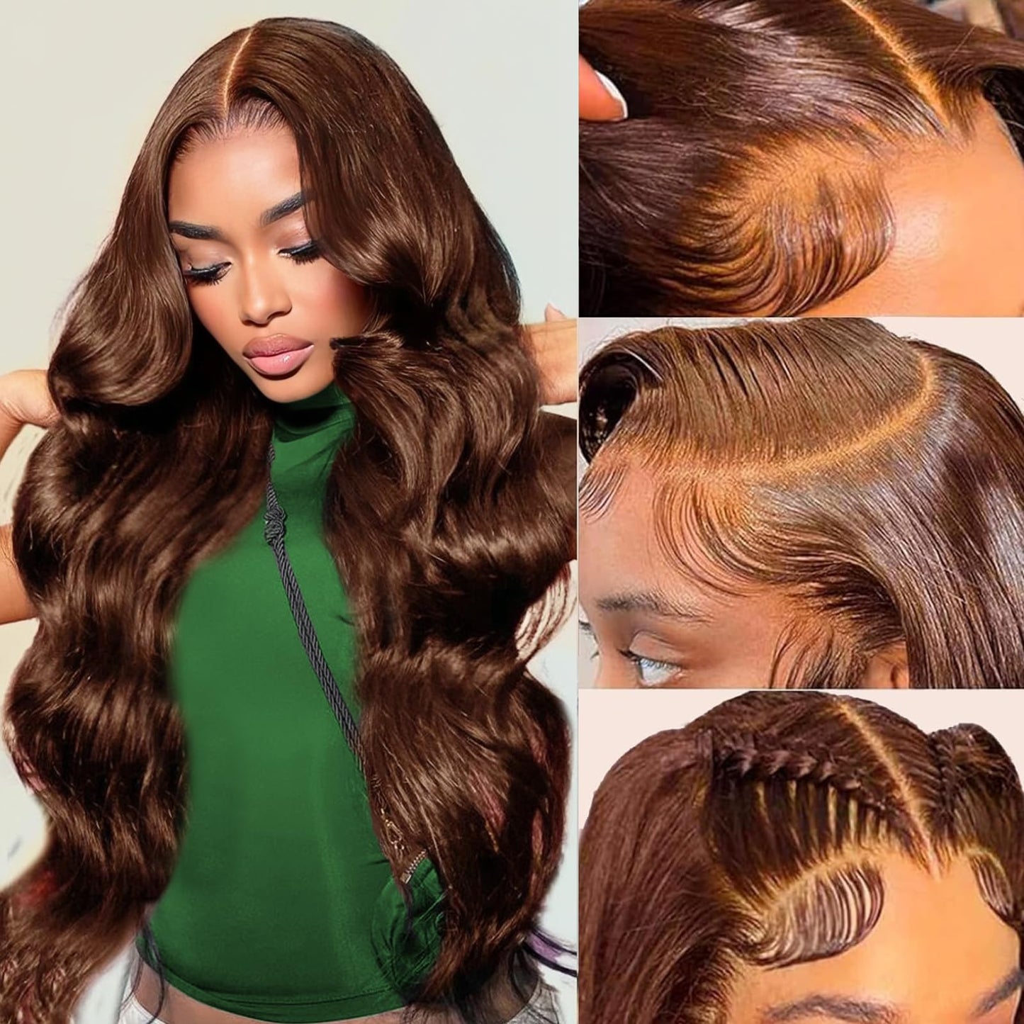 Kapelli Hair Pre Cut 9x6 Glueless Wigs Human Hair Pre Plucked Bleached Knots Body Wave Lace Front Wigs Human Hair Wear And Go Body Wave Transparent Lace Closure Wigs Human Hair 180% Density 20 Inch