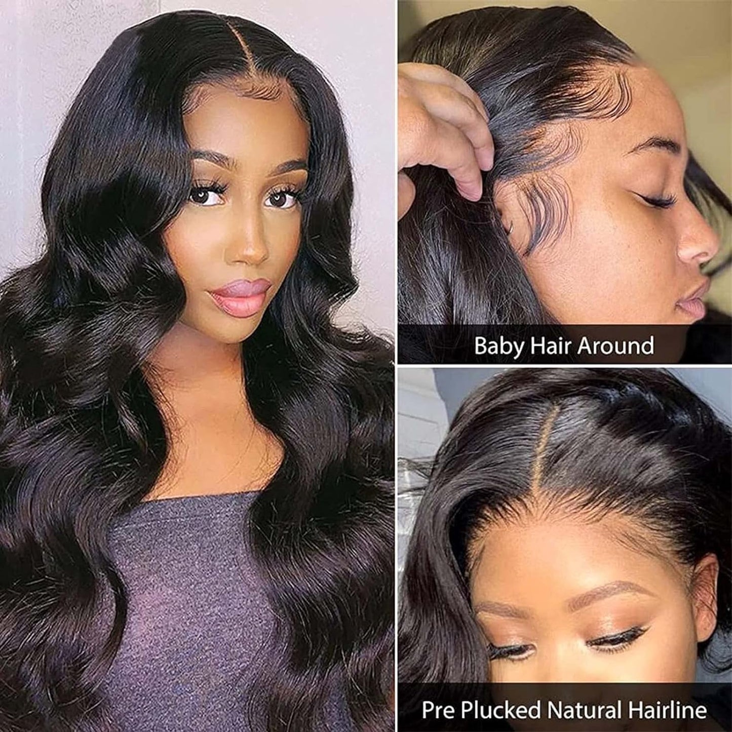 Honey Blonde Lace Front Wig Human Hair Glueless Wigs Human Hair Pre Plucked 13x4 HD Body Wave Lace Front Wigs 4/27 Colored Highlight Ombre Lace Front Wigs for Women