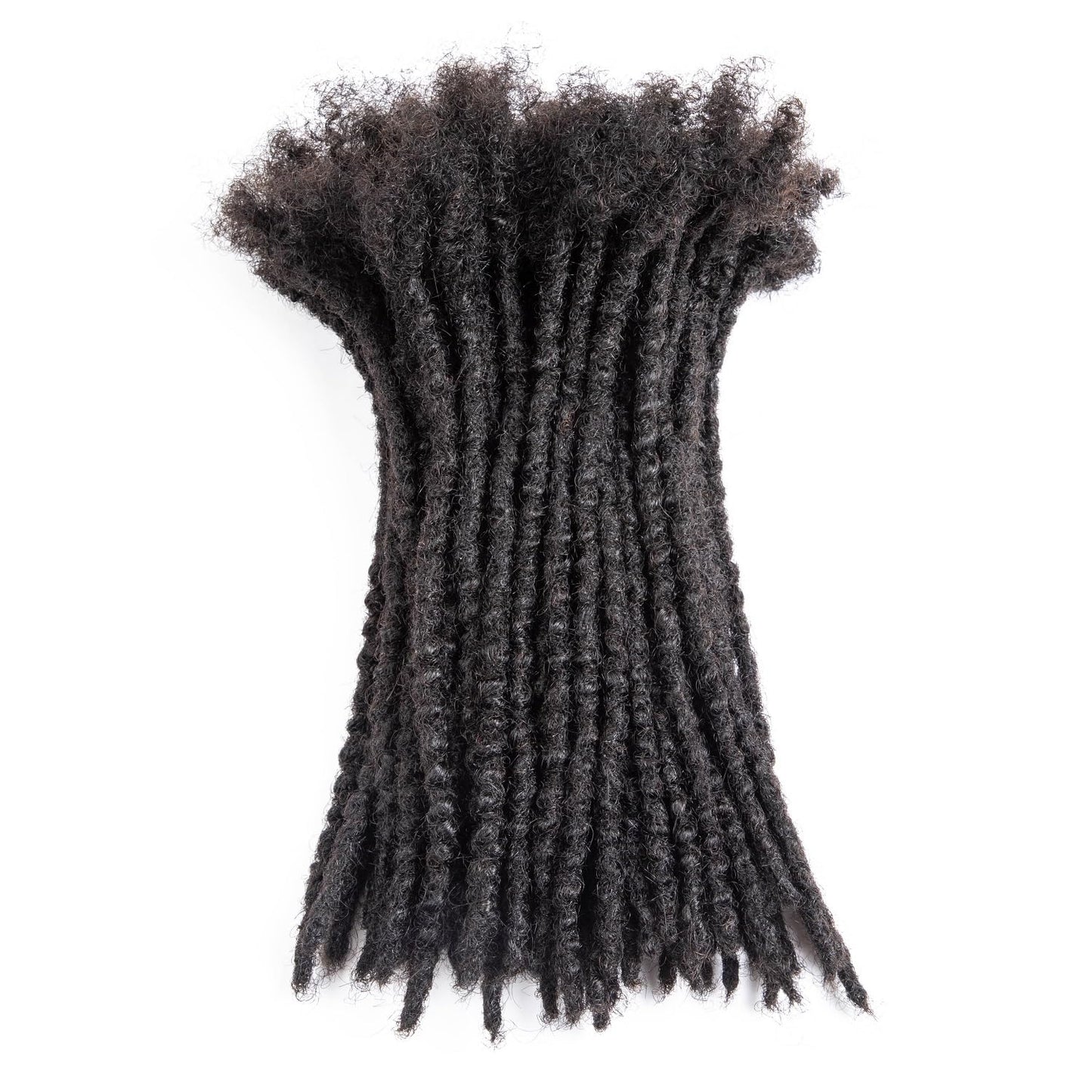 Teresa 0.8cm & 0.6cm & 0.4cm & 0.2cm Width 6-18 Inch 10, 20, 40, 70, 100 strands 100% Human Hair Dreadlock Extensions Men/Women,Full Handmade Permanent Human Loc Extensions Bundles(0.8cm,6 Inch)
